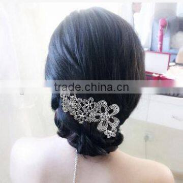 2016 Pretty rhinestones flower hair comb fashion jewelry hair comb