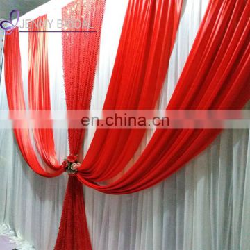 BCK142 red ice silk cloth photo studio church backdrops for wedding events
