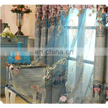 Europe Luxurious Pattern embroidery voile sheer curtain for bedroom