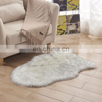 heart shape area carpet faux fur rug