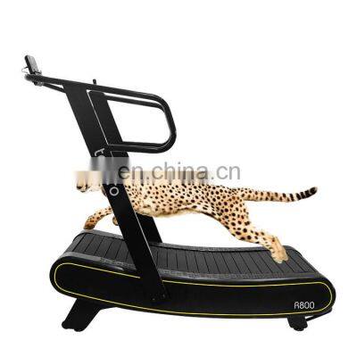smooth mechanical treadmill for walking and running quiet gym running machine speed control Curved Treadmill Convenient