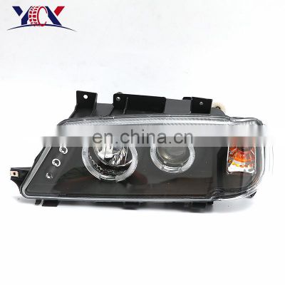 Car (crystal black LED) front head lamp Auto Parts (crystal black LED) front head lights for peugeot 405