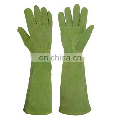 HANDLANDY dotted cotton garden gloves leather work gloves with claws