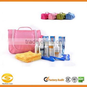 OEM Nylon hanging toiletry bag, polyester travel wash bag,soft makeup vanity case,folding travel toiletry wash bag