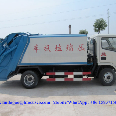 Garbage compactor trucks series 4X2 Dongfeng 5CBM Garbage Compactor Trucks