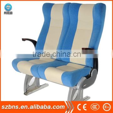 BNS new style leather luxury bus seat with food tray