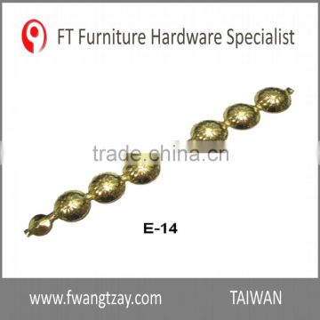 Taiwan Factory Length: 1M x Nail's dia: 12mm Brass Furniture Sofa Nail Trips