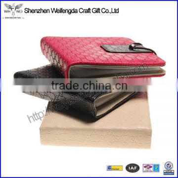 Multicolor High Quality leather cd case wallet with string