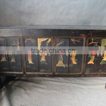Chinese antique reproductions furniture eight door painting cabinet