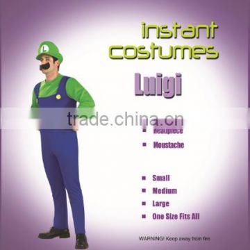 Hot sale Men Halloween party Adult luigi cartoon dress instant costume                        
                                                Quality Choice