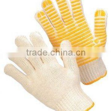 cotton glove,hotmill glove,yellow pvc dotted gloves