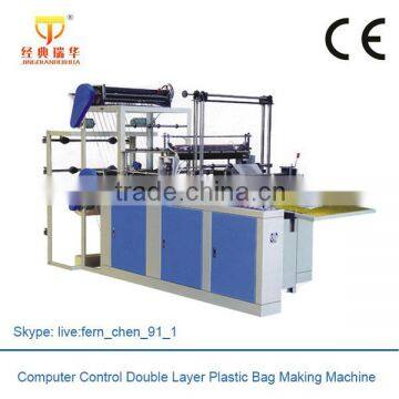 Four Lines Plastic Film Bag Making Machine Factory, Small Bag Making Machine