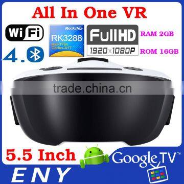 Newest ENY Brand EVR02 All In One VR Glasses 3D VR Box Virtual Reality Head mount Glasses tv box