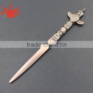 High quality custom bronze metal letter opener knife