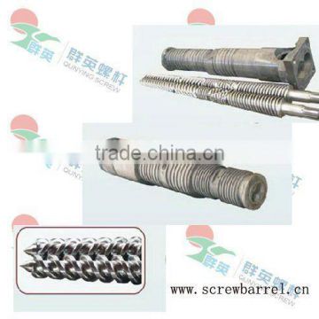 twin parallel screw and barrel in plastic extruder machine
