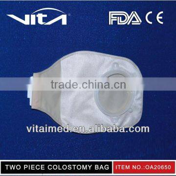 Hot Sale EVOH Material Two Piece Colostomy Bag OA20650 With Magic Tap With CE/FDA/ISO13485 Certificate