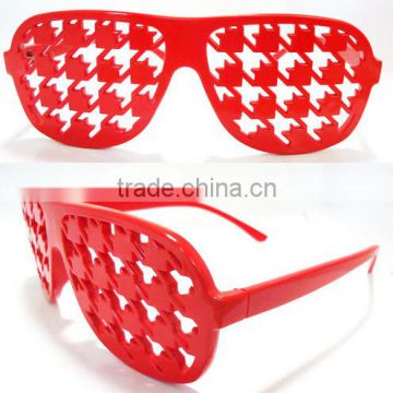 Fashional red Slotted Glasses, Plastic Shutter shade glasses, Party glasses,