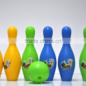 6 Pin Plastic Bowling Skittles Set Kids Children Outdoor Fun Games Toy Game