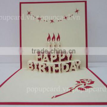 candles pop up greeting card