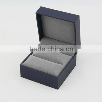High grade plastic ring box with velvet insert (WH-2015-2)