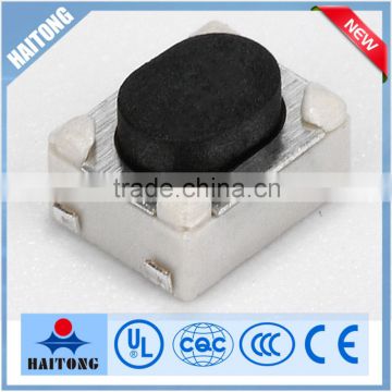 high qua;ity black push button in silver square tact switch