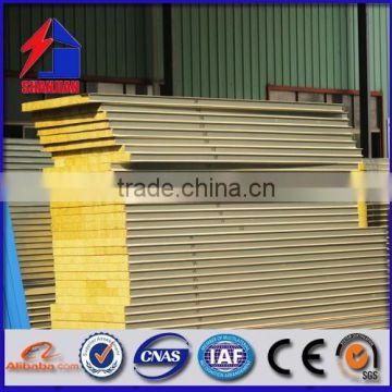 2015 hot selling Chinese factory galvanized color metal glass wool sandwich panels