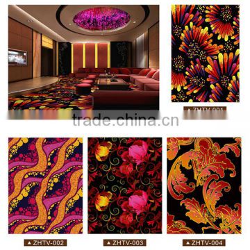 Machine woven Axminster carpet fireproof night club carpet for sale