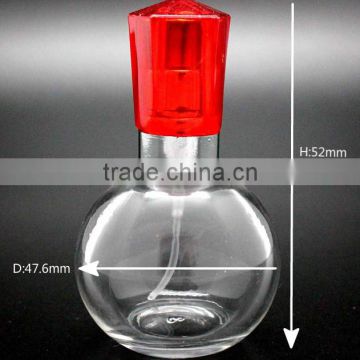 25 ml small capacity of 13 mm nick size round transparent high-grade perfume bottles