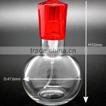 25 ml small capacity of 13 mm nick size round transparent high-grade perfume bottles