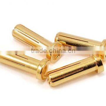 5mm Low Profile Male Bullet Connectors,Gold plated length=18mm