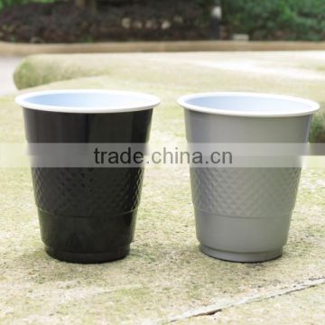 10oz Double Tone Black/Grey/Blue/Green Color wholesale colorful plastic cups
