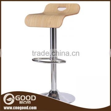 Wooden high leg bar stool chair