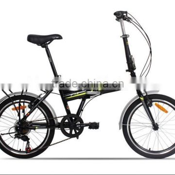 20'' wheel size aluminum folding bicycle high-carbon steel hard fork folding bike
