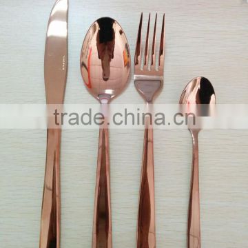 LFGB FDA approved PVD coating cutler set gold/ rose gold/ copper cutlery