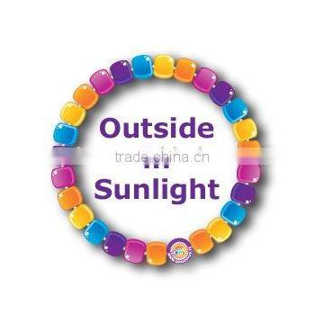 colour change in sunshine magic bead uv bead bracelet
