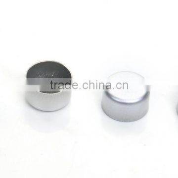 8mm crimp top sliver aluminum caps for glass cartridges in silver or gold color