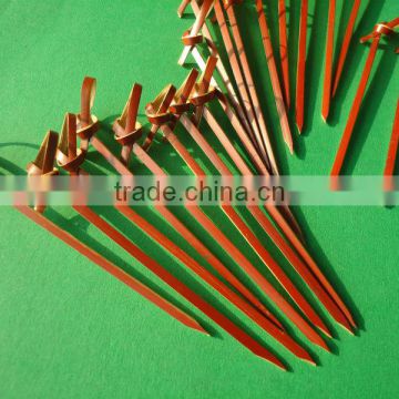 High Quality Disposable Decorative Bamboo Cocktail Beaded Knotted Food Part Picks Skewers Sticks With Ball