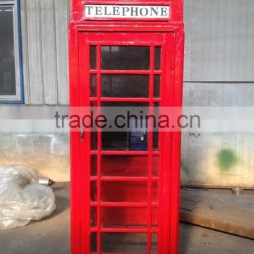 London Classical Public Steel Telephone Booth / Cast Iron Telephone Booth