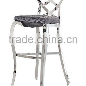 2014 latest luxury stainless steel bar stools/metal bar stools A134
