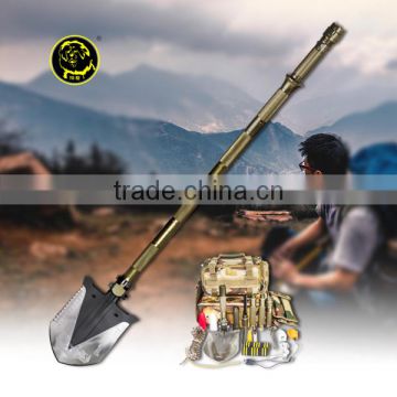 Hotselling Patented Outdoor Camping&Hiking Hi-carbon Stainless Folding Survival Shovel as Screwdriver&Hoe&Saw
