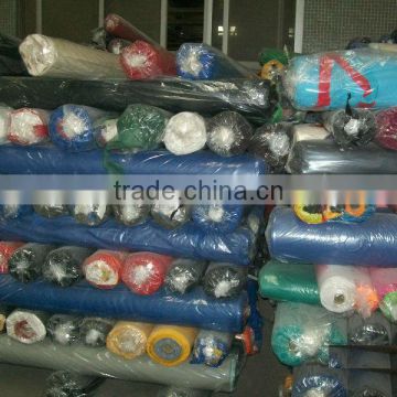 cheap polyester fabric, oxford fabric with pvc backing stocklot for bag