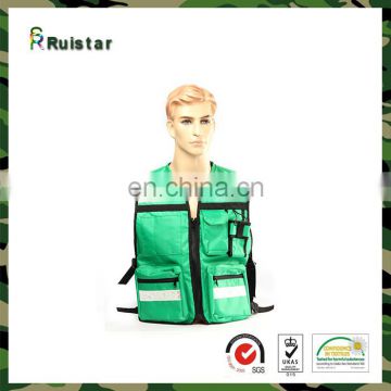 fashion reflective safety vest with pockets