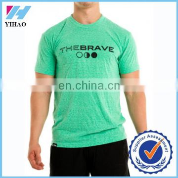 Yihao Trade Assurance Man Custom Green Sports Gym Wear Loose T shirt 2015