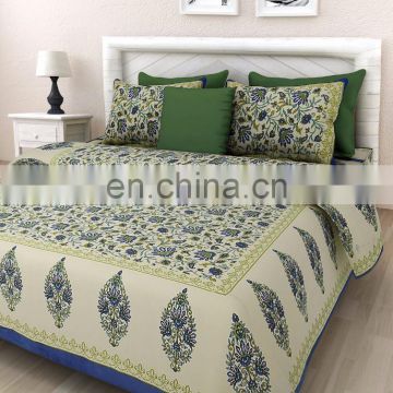 Cotton Double Bed Sheet With 2 Pillow Cover