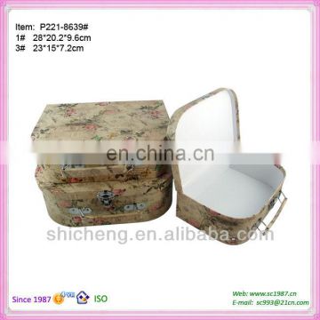 Paper cardboard suitcases box with handle for toys