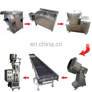 Semi-automatic potato chips production line output self-determination Potato peeling frying packing machine