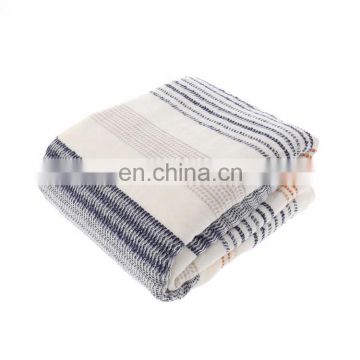 Grade A Grade and Spring/Autumn Season Home Use Korean Style Striped Blankets for Winter Double Layer