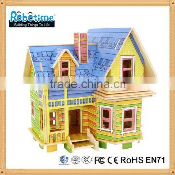 Doll house assembling jigsaw puzzle