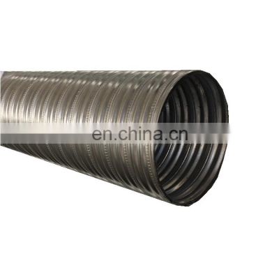 50mm Corrugated pipe metal material galvanized steel corrugated steel pipe factory supplier price per meter