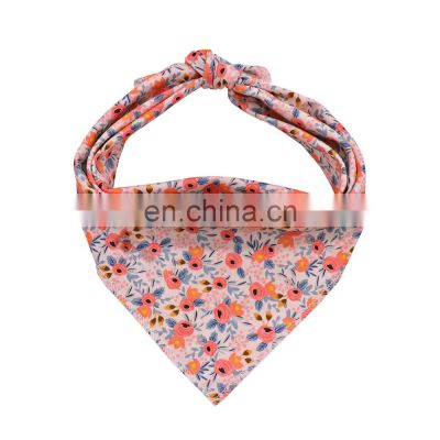Hot sale sublimation colorful cheap soft pattern printed cotton collar bandana collar dog for pet